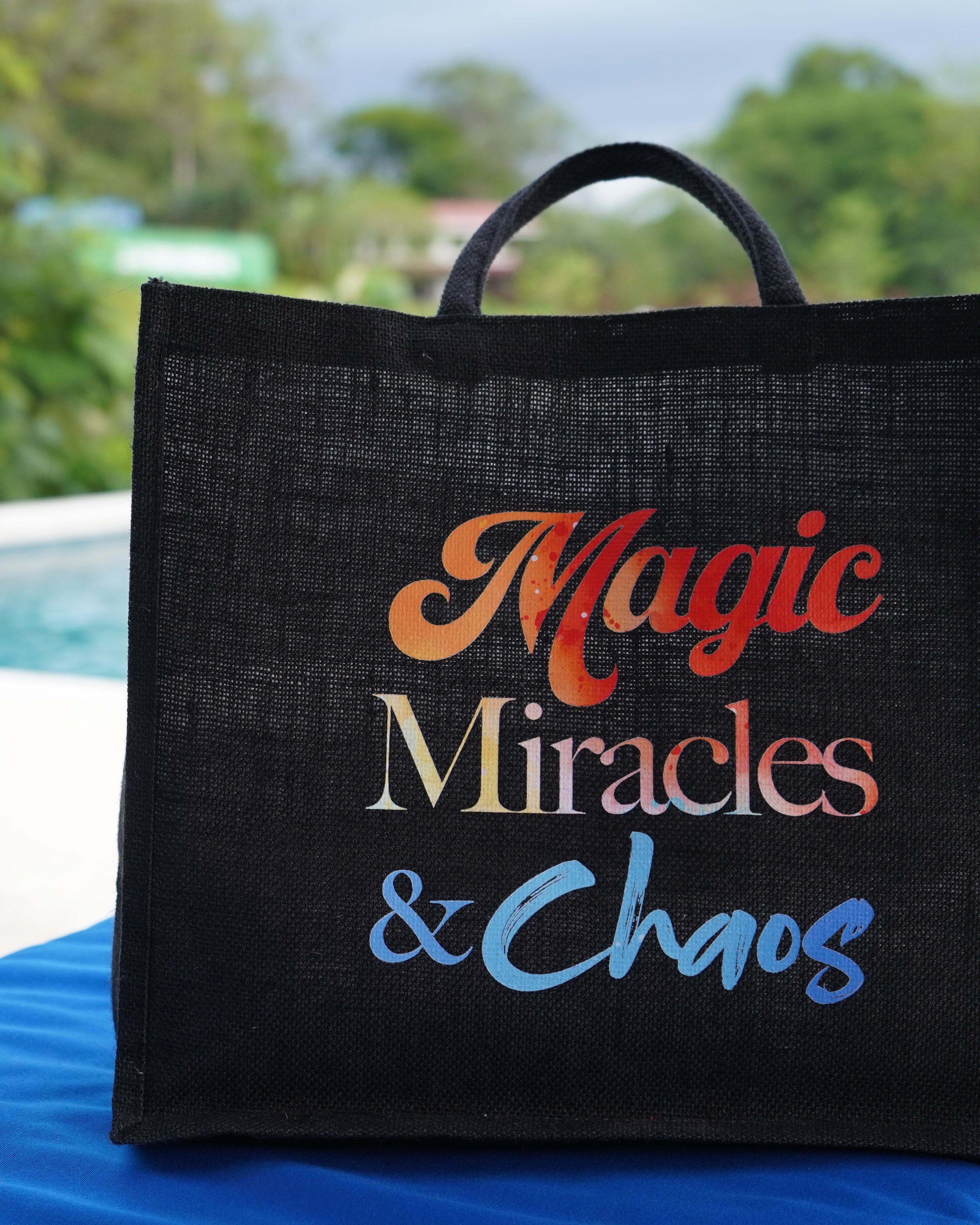 Eco Jute Tote - Magic, Miracles and Chaos
